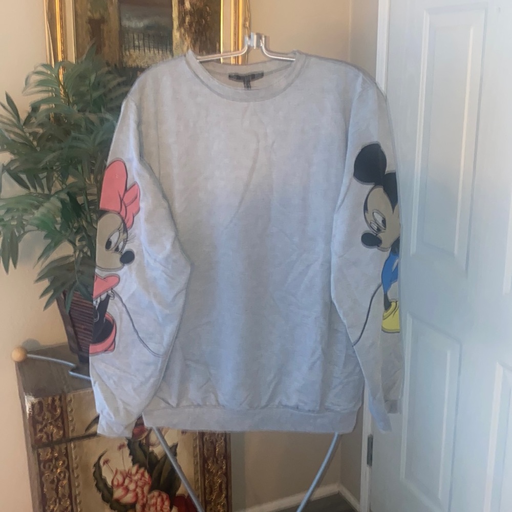 New Mickey Minnie Mouse Disney Stretch AA&Zz Sweater Sz L